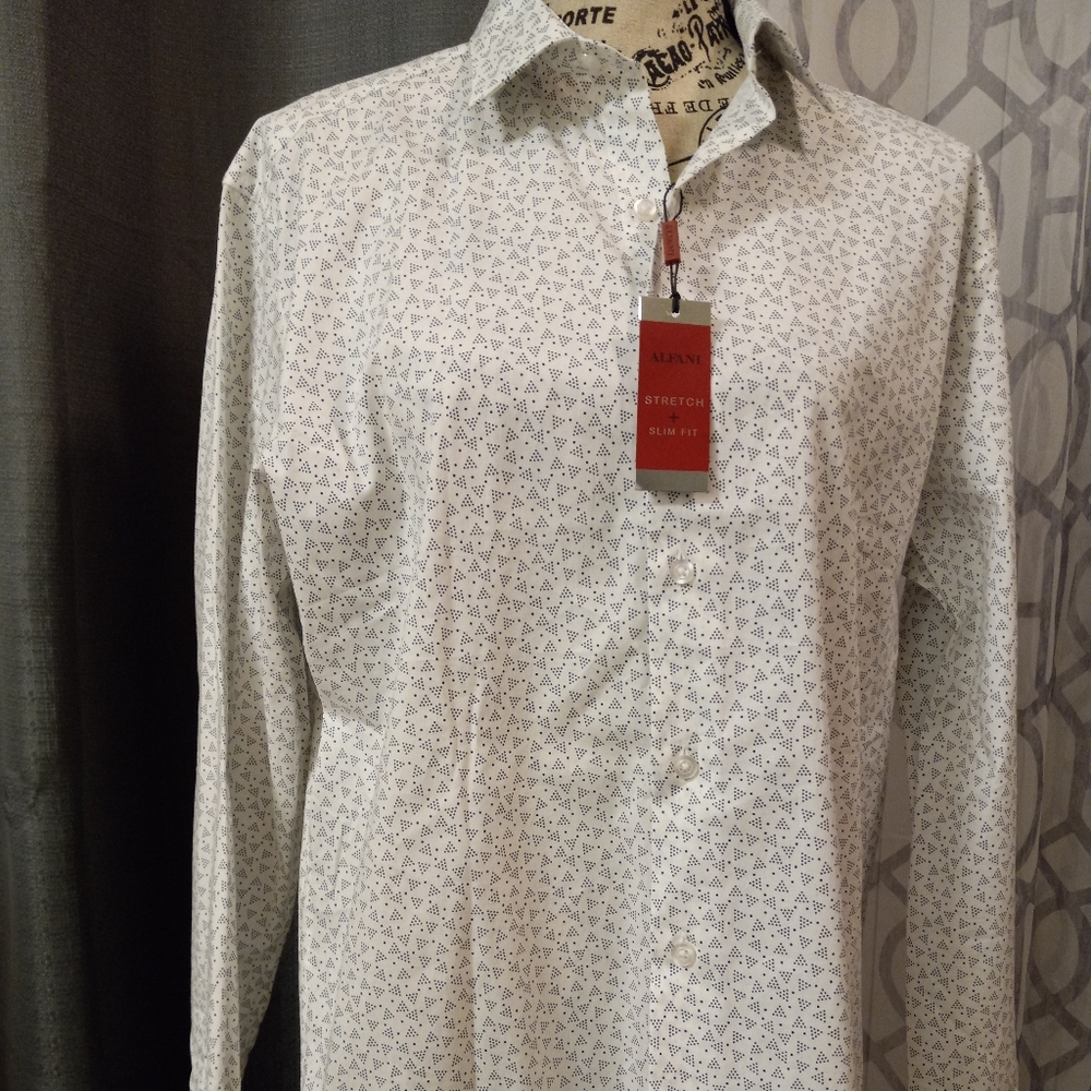 ❄️NWT Alfani Men's Dress Shirt Button Up